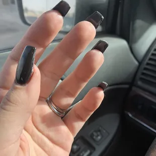 Clumps of nail stuff under my nails