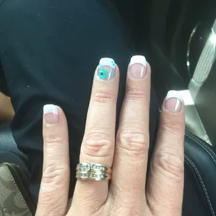 Absolutely love them ! Pedicure and solar white tip full set!!