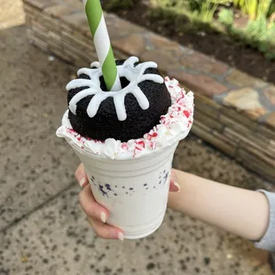 Candy Cane Milk Shake