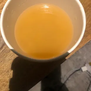 An actual joke, when I paid for miso soup