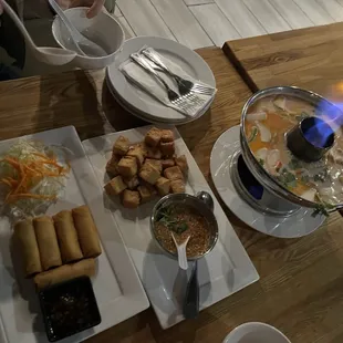 8. Vegetables Egg Rolls Fried Tofu Coconut Chicken Soup