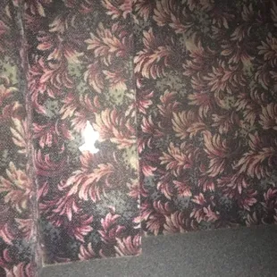 Dirty tissue from previous movie. It's cold and flu season and they aren't gonna clean !!!