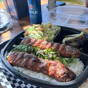 Beef Lule Kabob Plate (sans tomato per my request!)