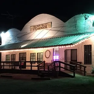 Holman Valley Steakhouse after we stayed past closing time on Saturday night.