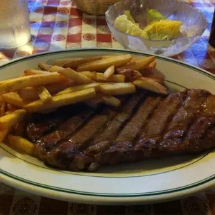 Ribeye and fries