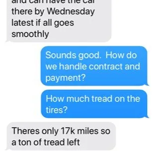 Top of this text capture him stating bumper would be fixed.