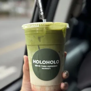 Strawberry matcha latte