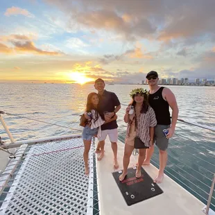 Enjoying the sunset cruise