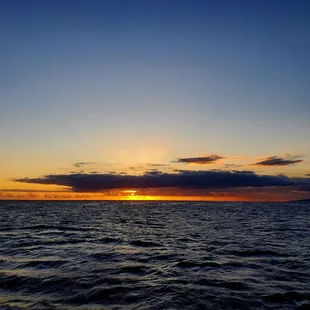 Our sunset view from the boat