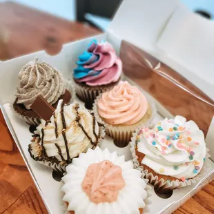 a box of cupcakes