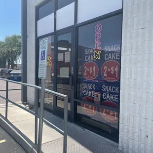 the front of the store