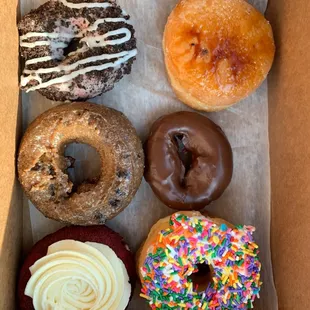 a variety of donuts