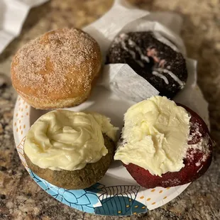 a variety of pastries