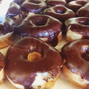 chocolate frosted doughnuts