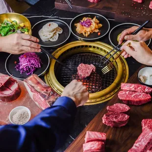 Dry Aged &amp; Wagyu Dancing On Grill
