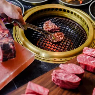 Dry Aged &amp; Wagyu Dancing On Grill