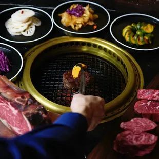 Australian Wagyu + Alive Sea Urchin!  Incredible!