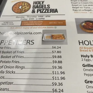 prices of pizzas