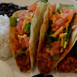 soy meat tacos!