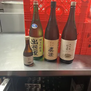 Premium Sake now by bottle for take out ( small ) and by the glass for sit down