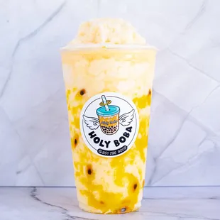 A passionfruit smoothie is a deliciously tropical blend that highlights the vibrant, tangy flavor of passionfruit.