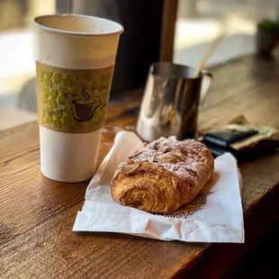 Almond thing and large coffee!