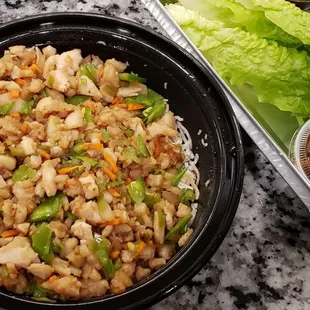 Chicken lettuce wrap