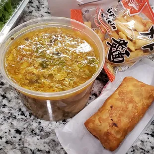 Hot and Sour Soup  Vegetable Egg Roll