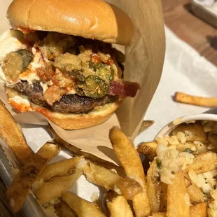 The Popper and garlic fries