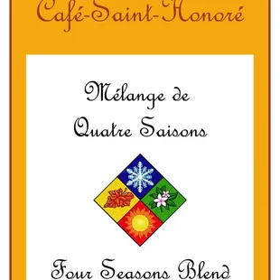 Four Seasons Blend - a Viennese roast with a bold flavor good all four seasons of the year.