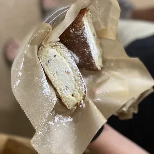 Donut ice cream panini