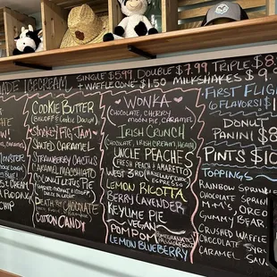 Menu and flavors