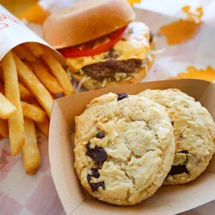 DELICIOUS COOKIE, BURGER, AND FRIES COMBO BY HOLY COW BURGERS AMAZING THANKSGIVING WEEK SPECIAL