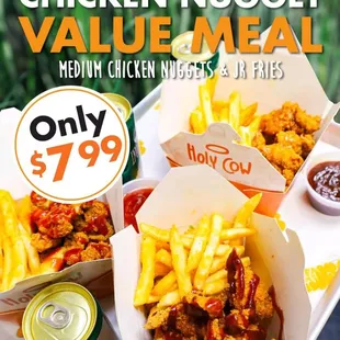 CHICKEN NUGGET VALUE MEAL - A HOLY COW BURGERS SPECIAL!