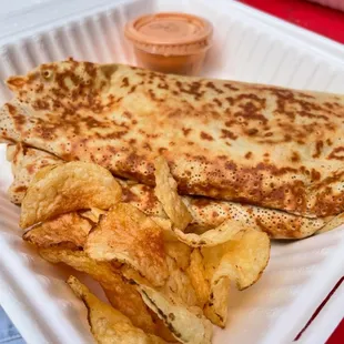 Savory crepe with fries