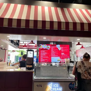 Menu and ordering area