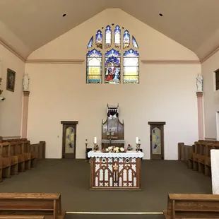 the interior of a church