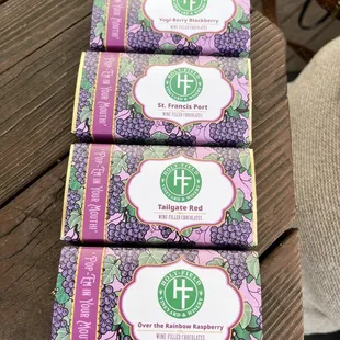 Wine infused chocolates