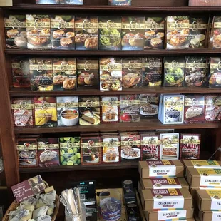 Dips and dessert mixes for purchase.