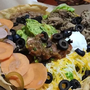 Taco salad that is big enough for two really hungry adults!