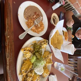 a table full of mexican food