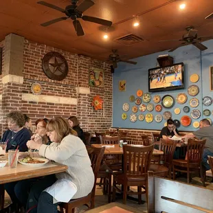 people eating at a restaurant