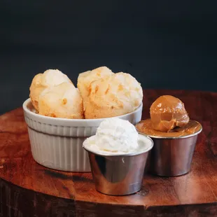 Brazilian Cheese Bread, with dulce de leche.