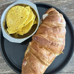 Ham and Cheese Croissant Sandwich