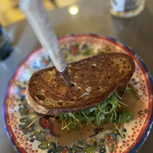 Griddled cheese sandwich