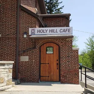 the entrance to the building
