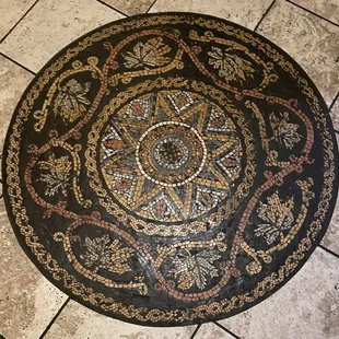 Beautiful floor mossaic near the bathroom. (I loved their attention to detail in their decor.)