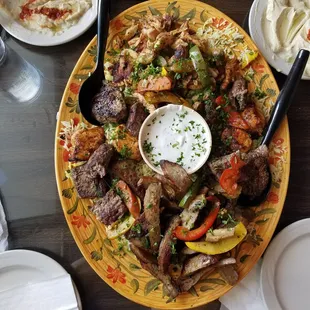 ...those are serving spoons...yes, it's that much food!