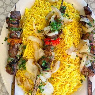 a plate of food on a table