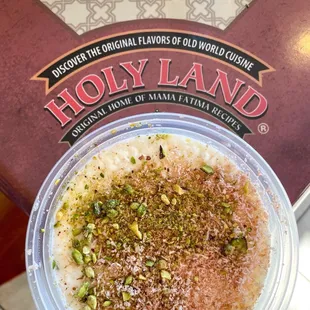 a bowl of rice pudding